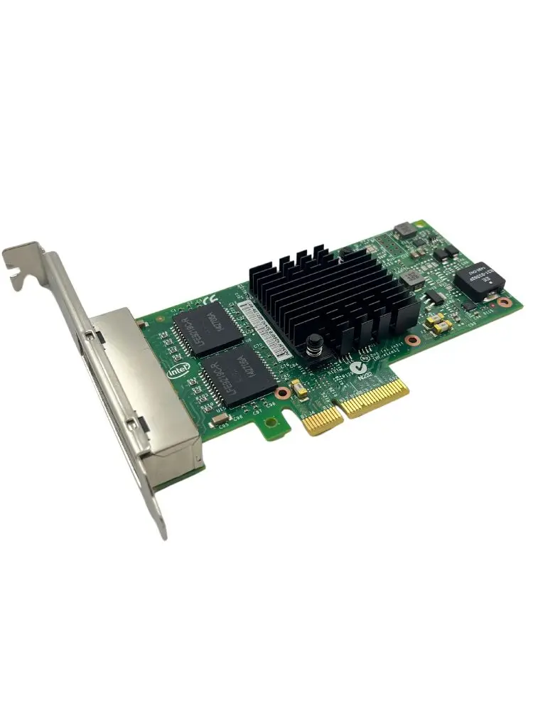 Новый I350-T4 четырехпортовый гигабитный сетевой серверный адаптер Ethernet с двумя портами Внутренняя сетевая карта PCI Express