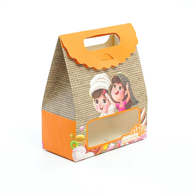 Disposable Takeaway Wholesale Food Grade Paper Green Cupcake Box With HandleZY-BW-026