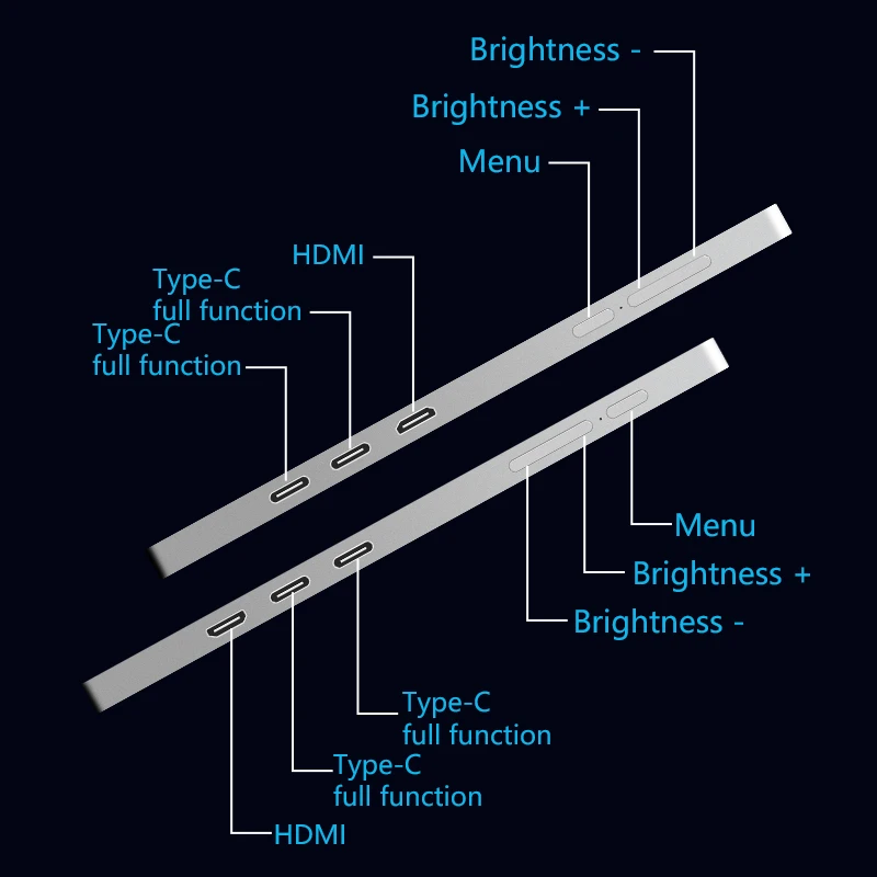 Factory wholesale 15.4 inch portable monitor for notebook extender dual display 1080P IPS triple screen laptop