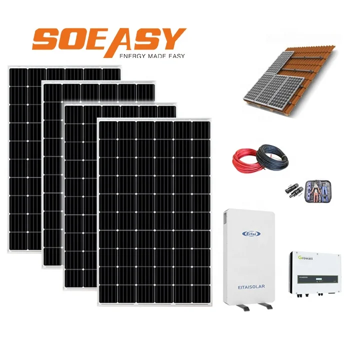 SOEASY 5 кВт инвертор для аккумулятора система солнечной энергии полный комплект
