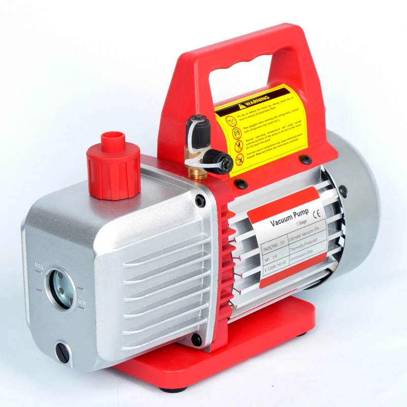 High Performance 6CFM 7CFM Two Stage Professional HVAC Rotary Vane Portable Vacuum Pump