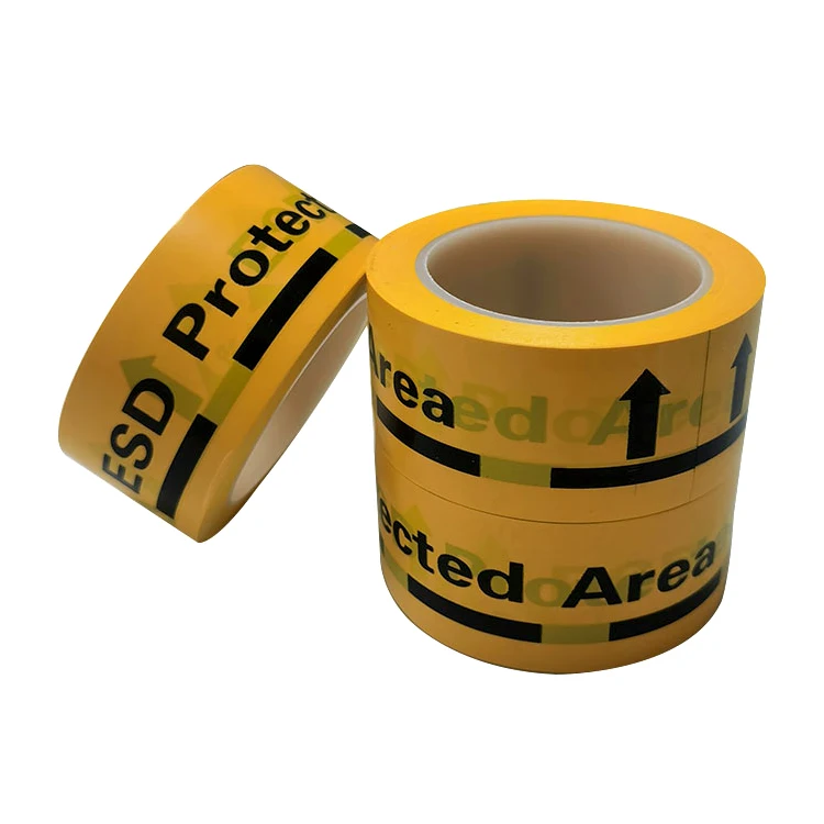 High Adhesive PVC Antistatic ESD Protected Area Warning Tape (1600404307427)
