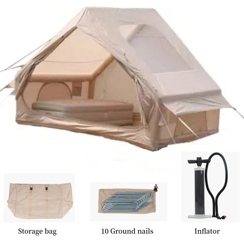 Best Quality Family Travel Inflatable Camping Tent Portable Waterproof Inflatable Tent with Large Skylight