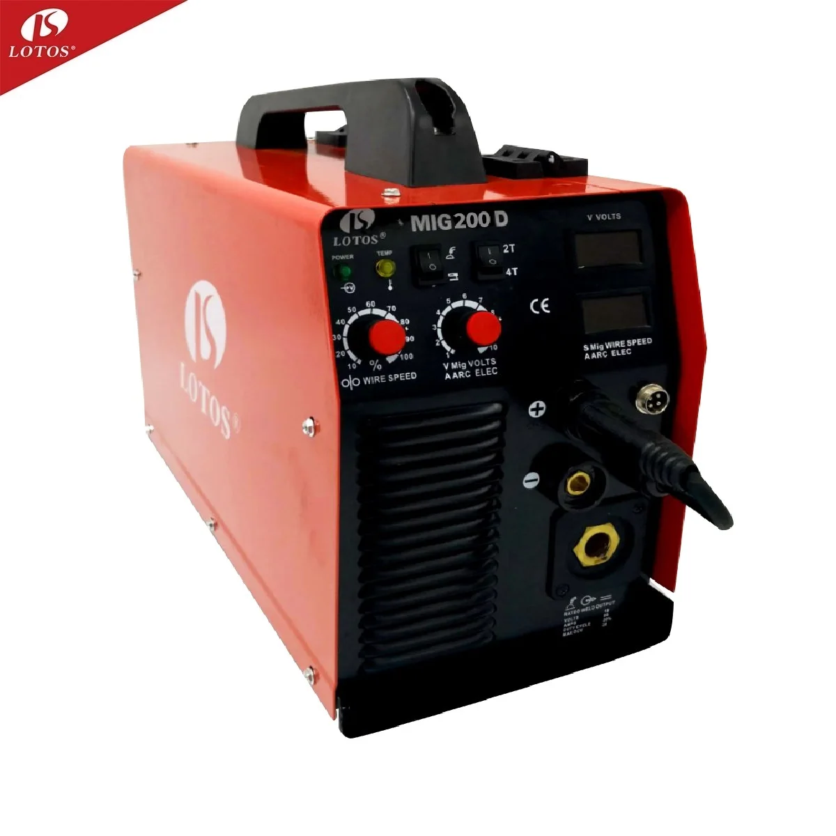 Lotos China factory price hotsale mig welding machine inverter portable welders 160/175/200 gasless mig welding torch