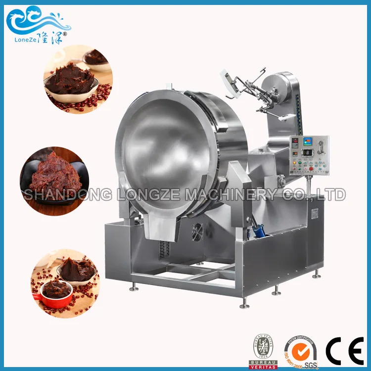 Big capacity cooking mixer vacuum double jacketed kettle pizza sauce machine