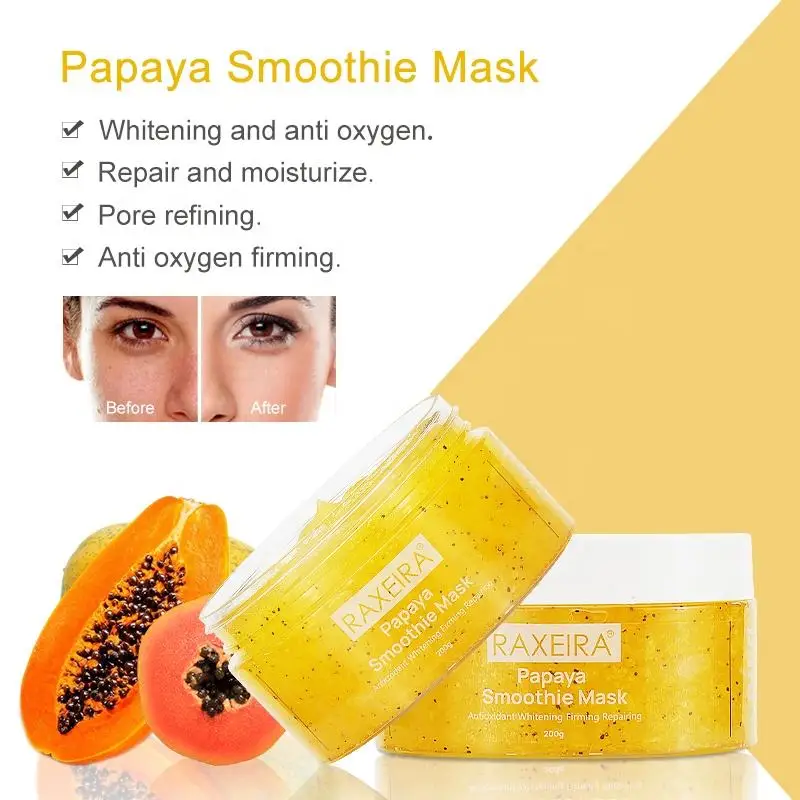 Private Label Organic Papaya watermelon kiwi dragon fruit Facial Mask Hydrating Brightening Sleeping Face Mask