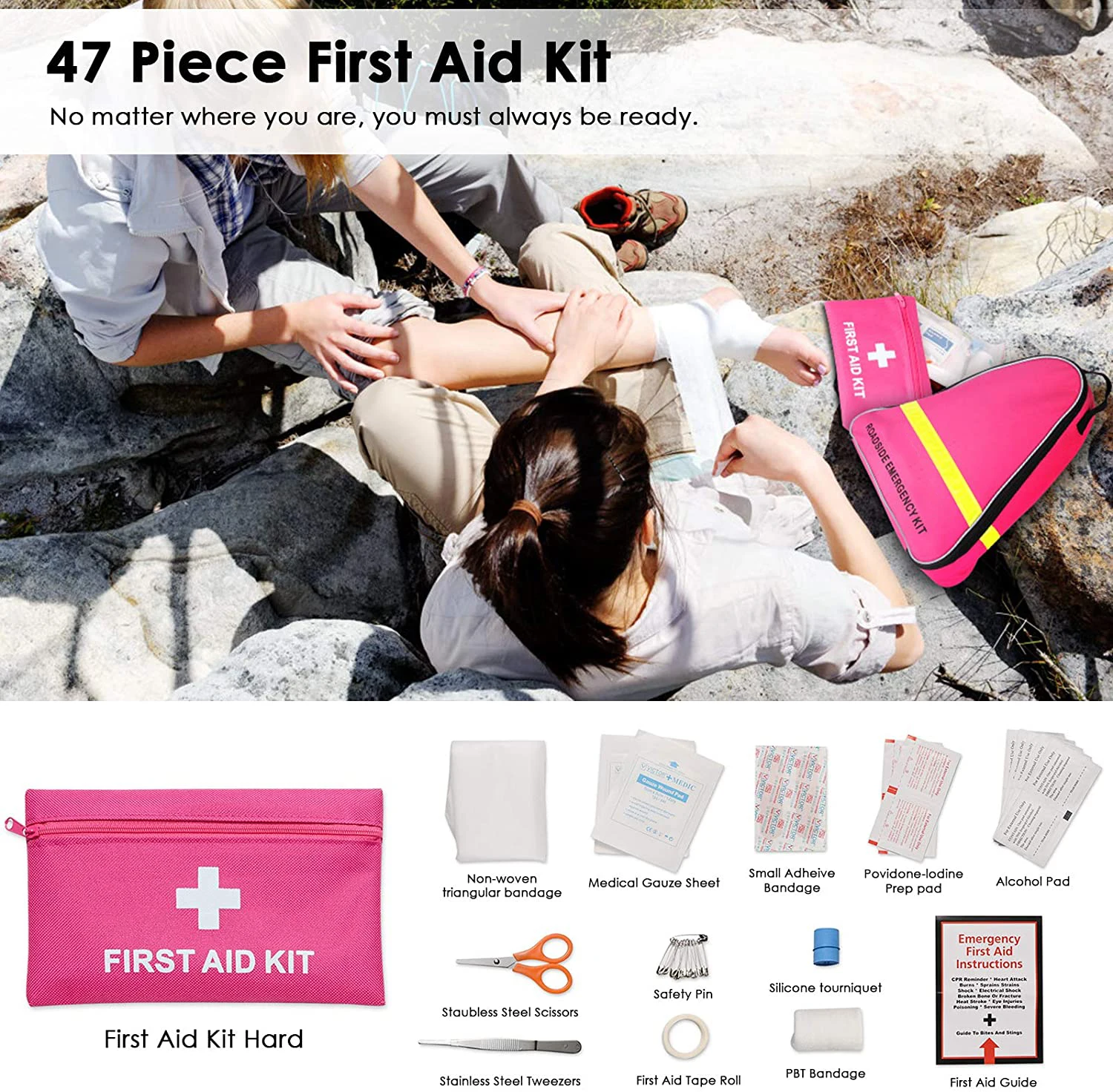 Customized Emergency Tools Safety Hammer Jump Cable Car Emergency Assistance Car Kit Roadside Assistance Kit First Aid Kit