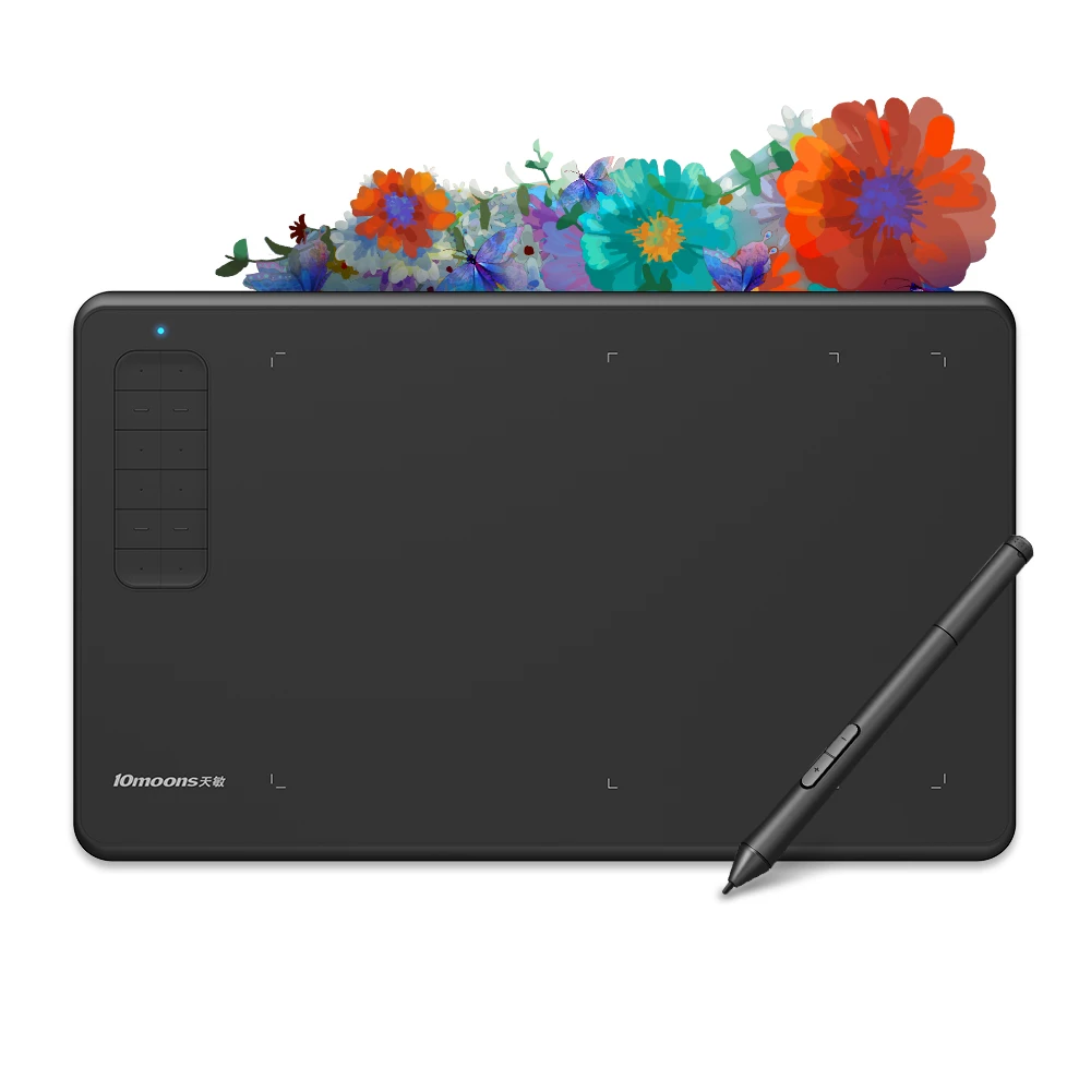 10moons NEW G12 pen graphic learning osu tablet with battery-free pen for PC