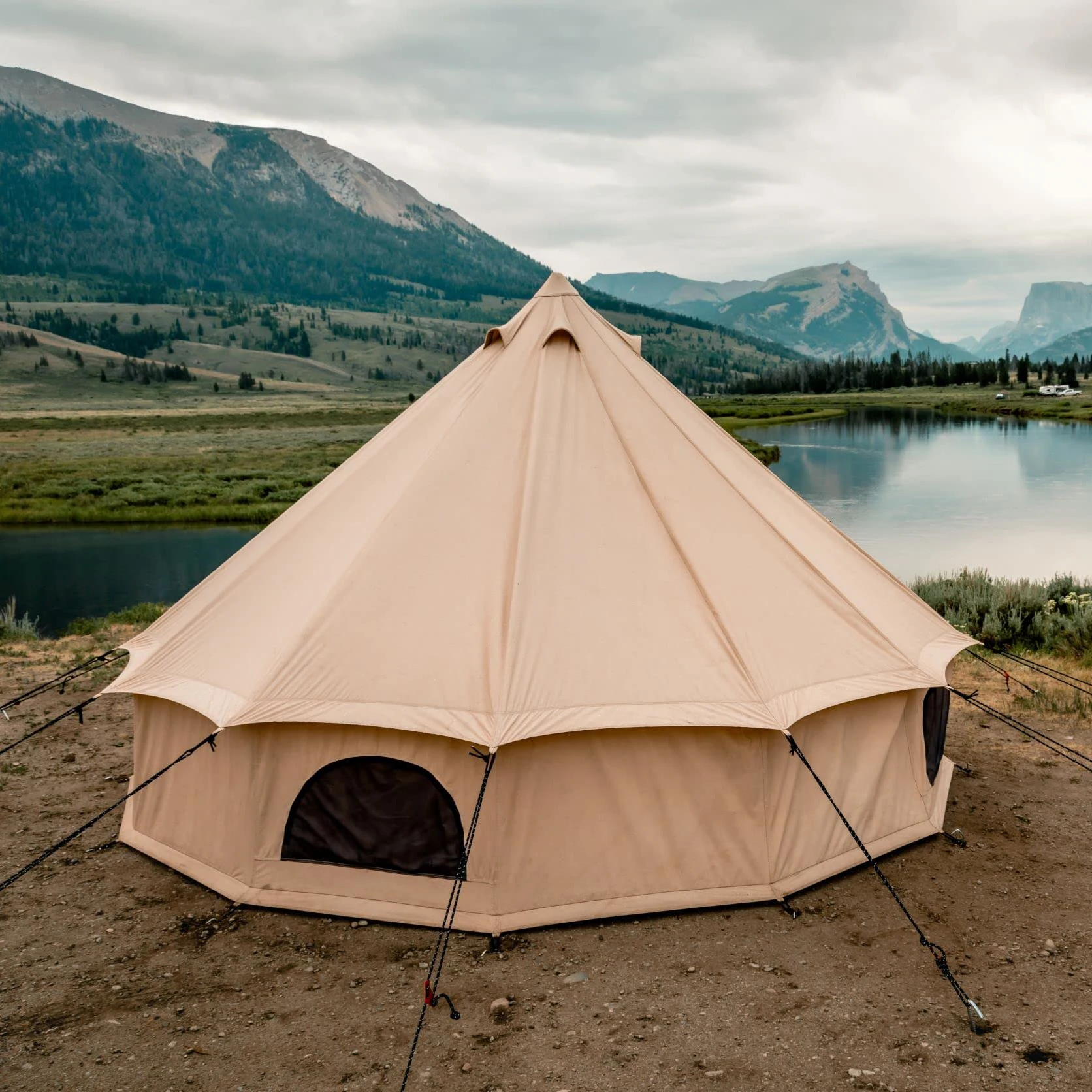 Acome Outdoor Cotton Canvas Yurt Tent Double Layer Canvas 4 Season Family Tent Luxury Event Bell Tent