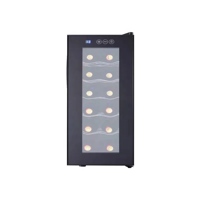 Good quality 12 bottles glass door electric wine fridge cooler cabinet