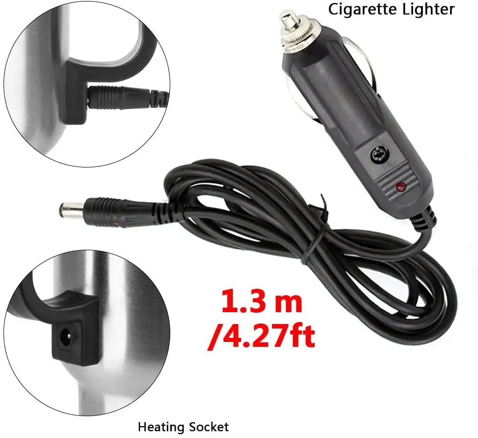 Factory Direct Wholesale 12V Stainless Steel Vacuum Travel Car Heating Cup Temperature control