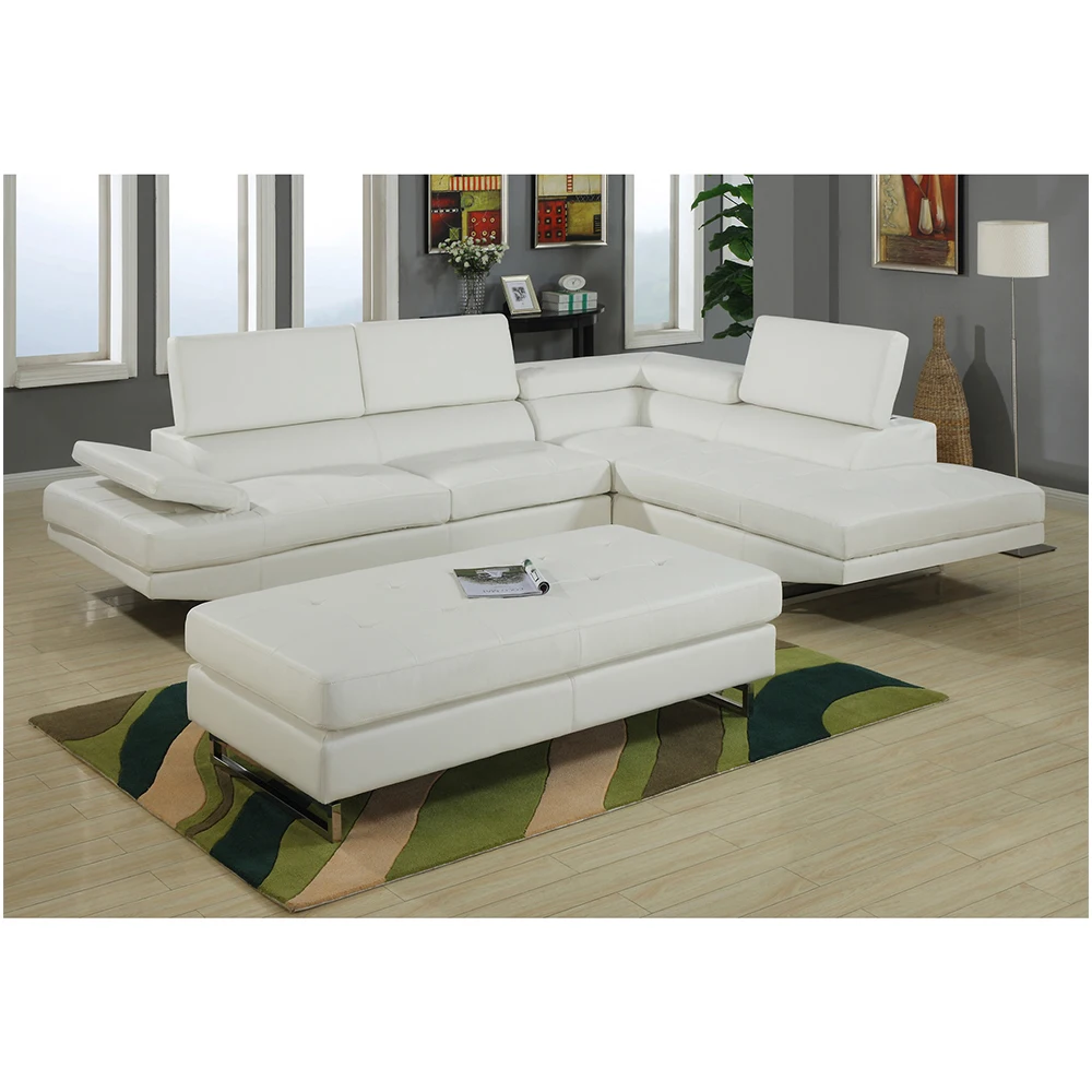 High quality modern fabric sectional sofa functional comfortable white leather sectionals sofas couch furniture