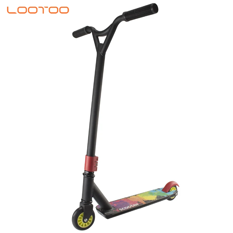 china manufacturers wholesale cheap oem regenbogen toy two wheels adult aluminum deck chrom kick 360 sport pro stunt scooter