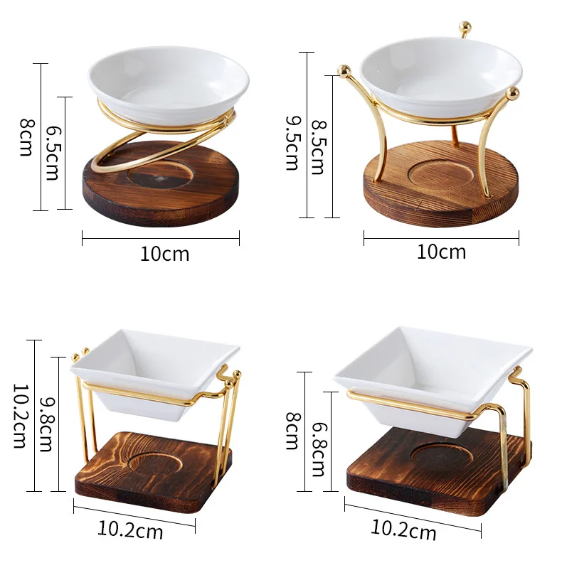 Aroma Oil Burner Geometric Ceramic Essential Oil Candle Holder Wax Melting Burner Heater Melter Fragrance