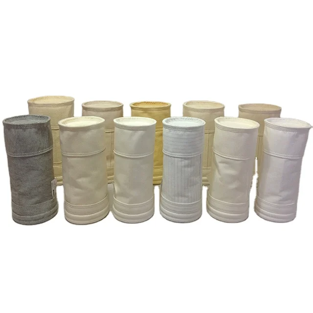 various materials non woven polyester dust removal media cheap flour aramid no mex pps ptfe acrylic filter bag of dust collector