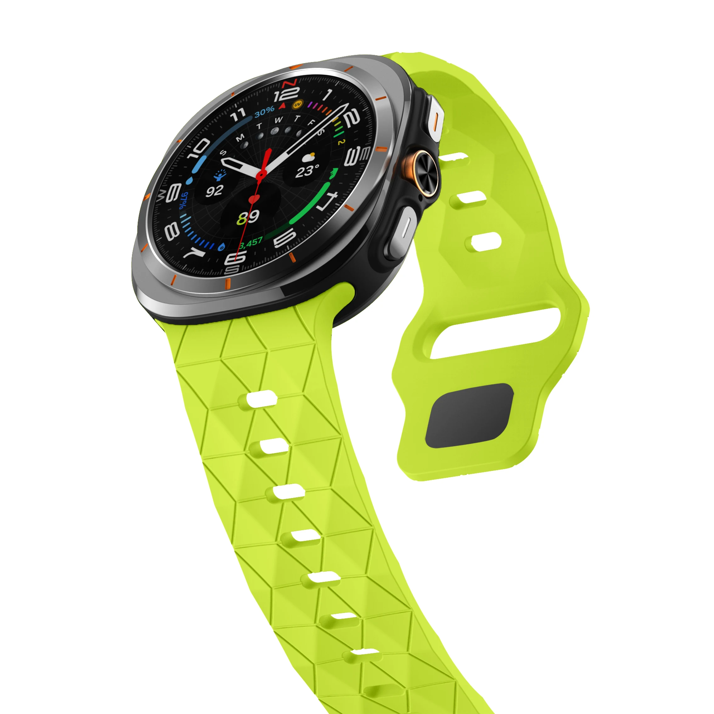 Многоцветный мягкий браслет для Samsung Galaxy Watch ультра 47 мм водонепроницаемый спортивный силиконовый резиновый ремешок