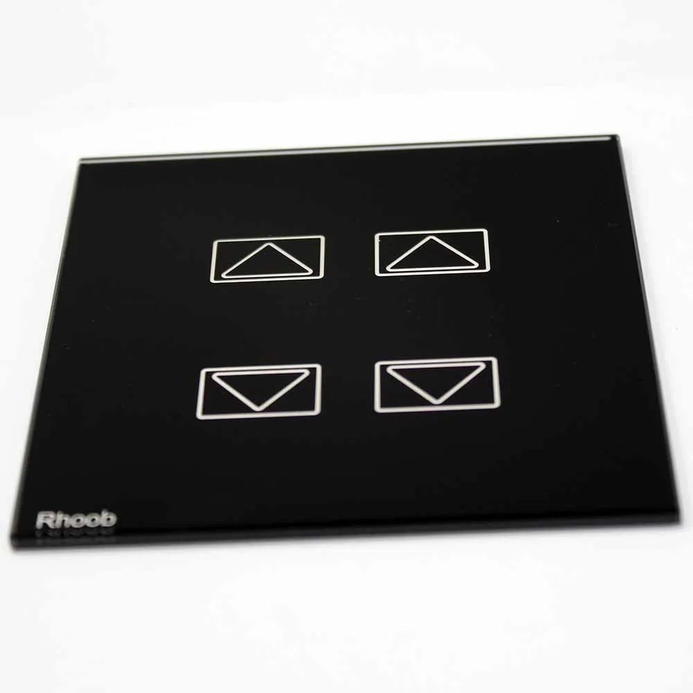 factory customized Smart Home Wall Touch Switch Crystal Glass Panel For hotel