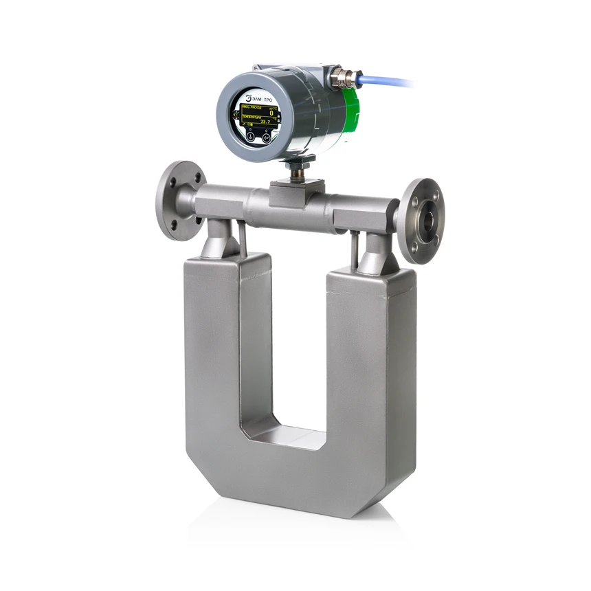 High Accuracy Coriolis Mass Flow Meter Frost Resistant OLED Display for Reagent Dosing Systems +-0.3kg/m3 8 - 315 Kg 12 Months