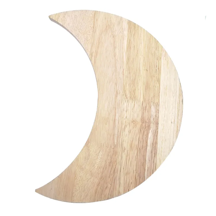 Moon Shape Solid Wooden Letter Board for Writing a Quote of Your Favorite Song or a Loving Note