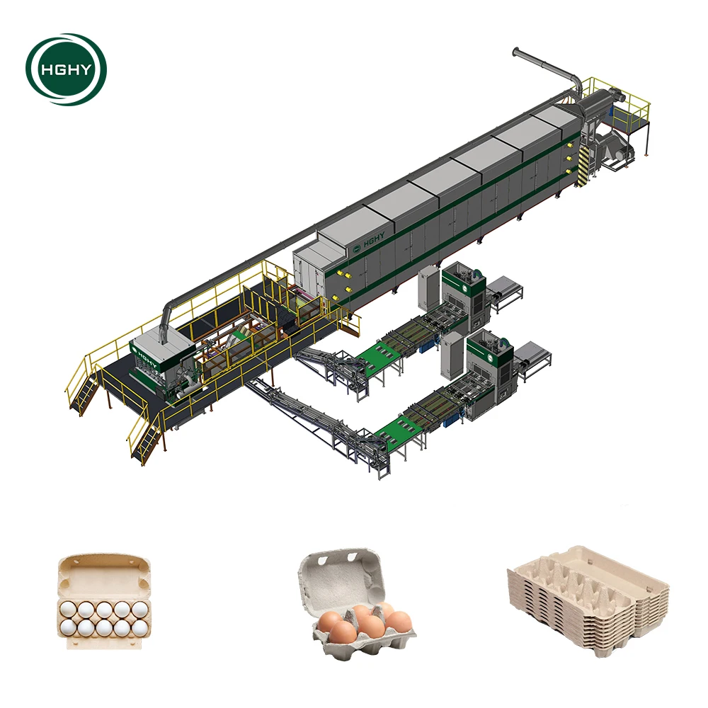HGHY автоматический бумажный лоток для яиц ящик продукции коробки делая машину машина по производству