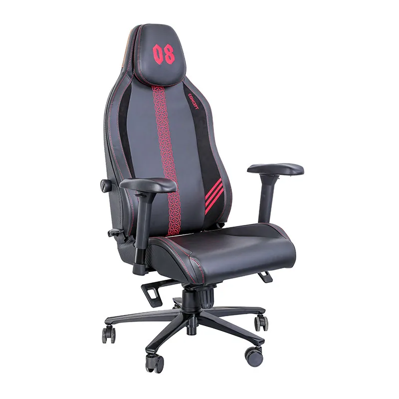 Custom personalized high end leather ergonomic reclining swivel computer carbon fiber gaming chair