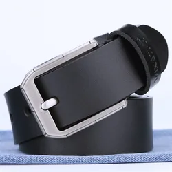 IGM Brand hot sale mens cowhide genuine leather pin belt buckle wholesale real leather belt