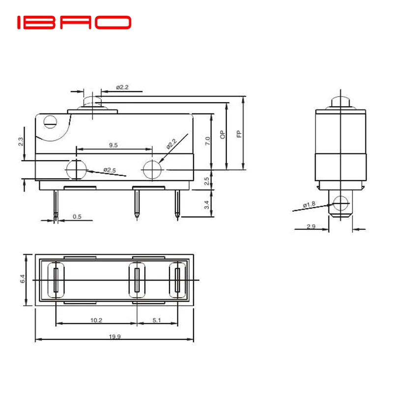 IBAO CNIBAO MAC waterproof Series Sealed Waterproof   micro switch offer vaiety levers