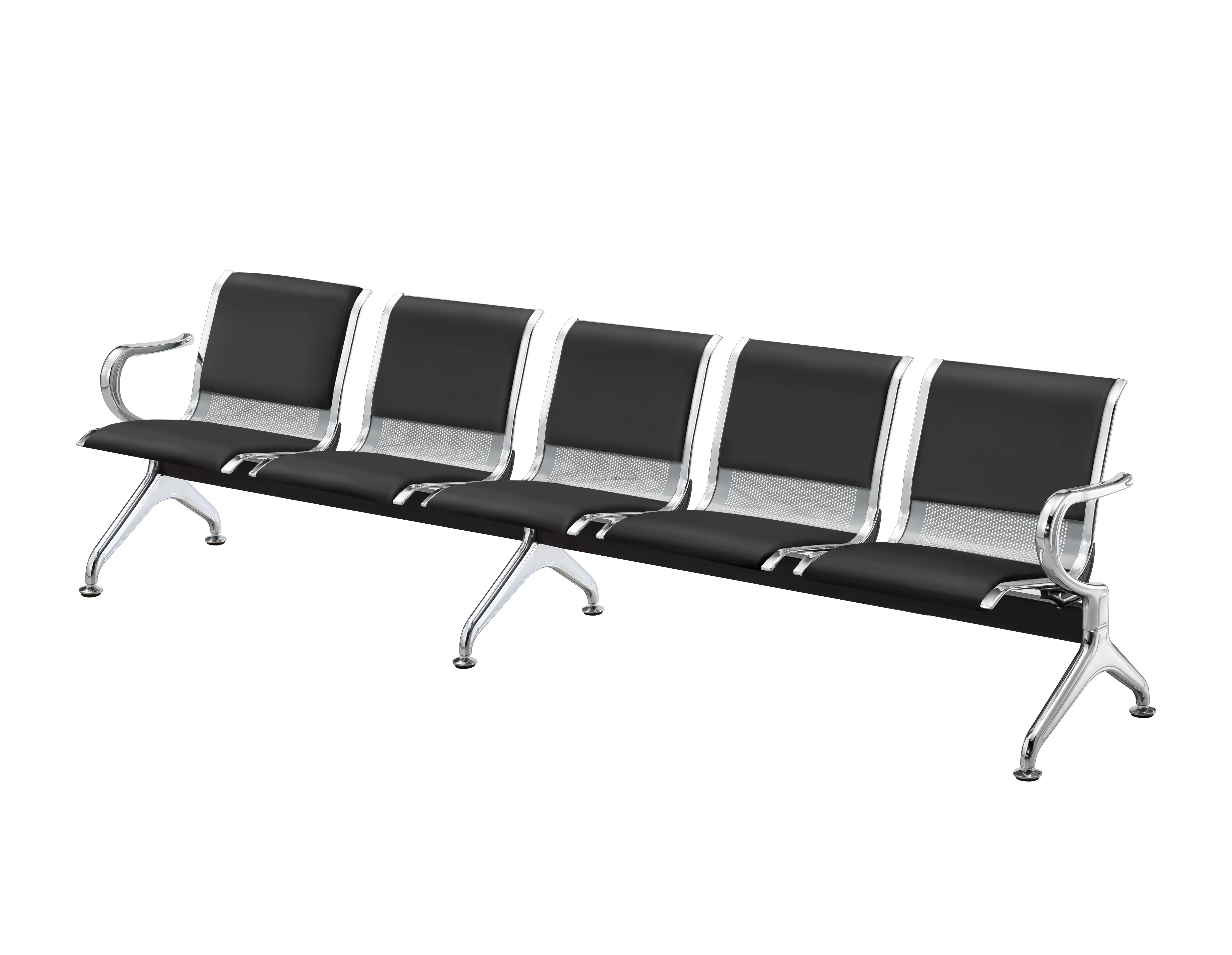 Hospital Furniture Waiting Bench 5 Seats pu metal waiting bench link seating airport reception Waiting  Chair for Beauty Salon