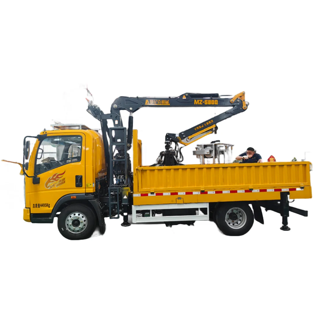 hot Sale Truck Crane 8 Ton steel crap grabber Pickup Truck mounted Crane for sale