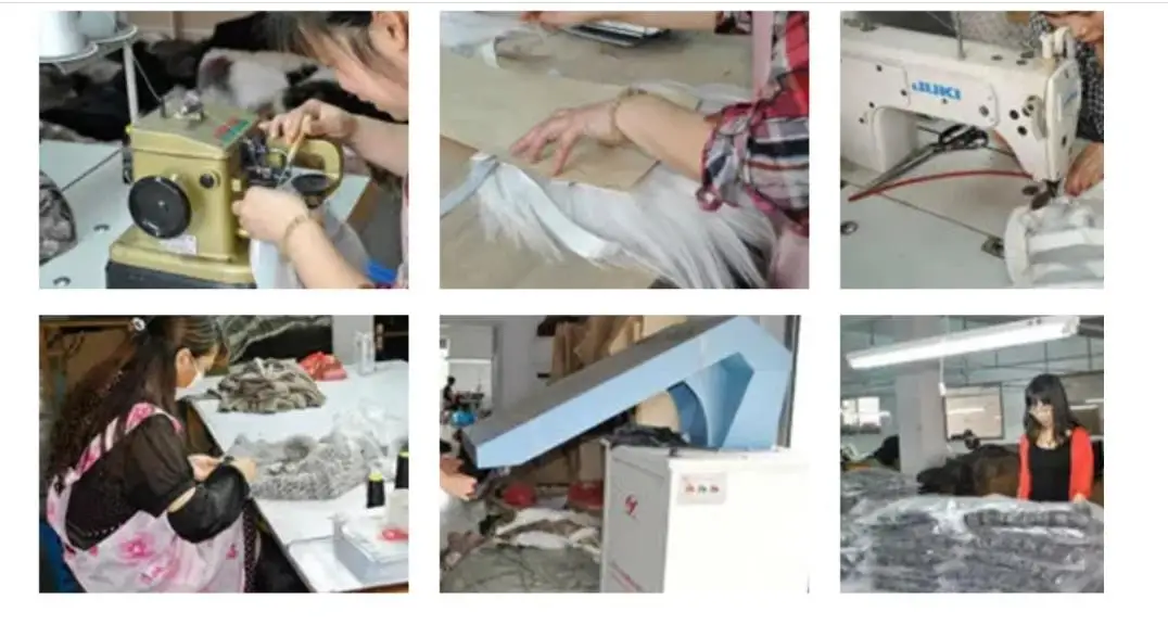 YR258 China Factory Luxury Thick Knitted Winter Fur Coat with Raccoon Fur trimming for Women