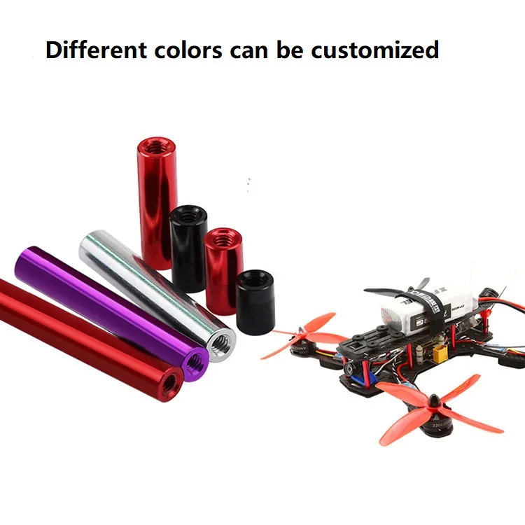 M2 M2.5 M3 M4 M5  Standoff Anodized Female Threaded and Unthreaded Black Aluminum Spacer