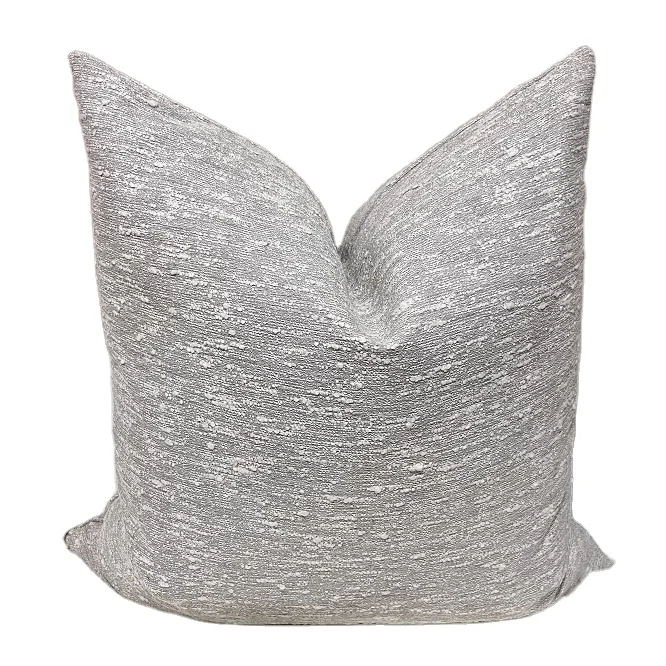 Оптовая продажа Лидер продаж наволочка из искусственного хлопка и льна серебристого цвета 45*45 см 50*50 60*60
