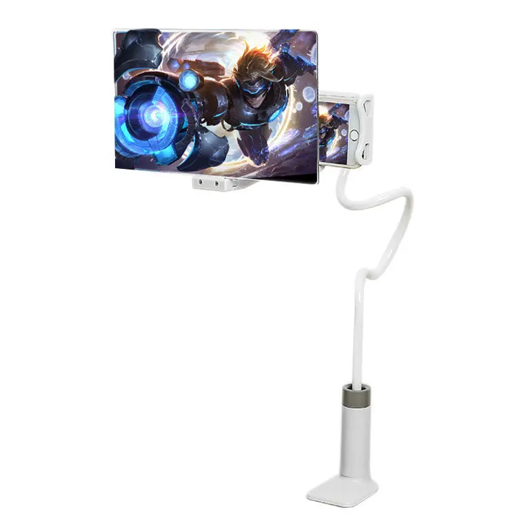 360 Adjustable Gooseneck Clamp Phone Holder 12 Inch 3D HD Mobile Phone Screen Magnifier