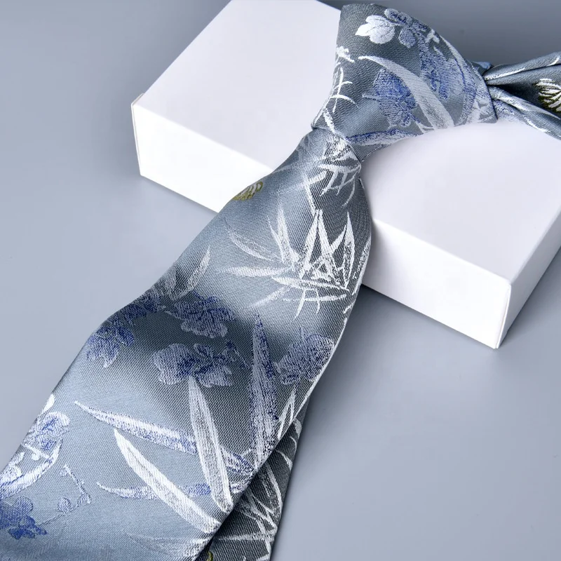 Factory directly wholesale high quality fashion casual party necktie show men jacquard 100 polyester custom made tie