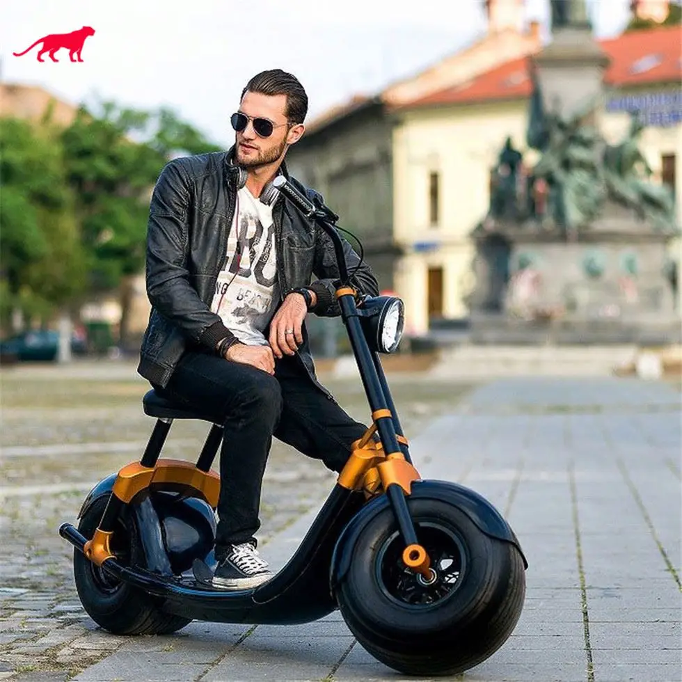 Недорогой электрический скутер Citycoco 1200 2000 Вт с колесами для больших деревьев