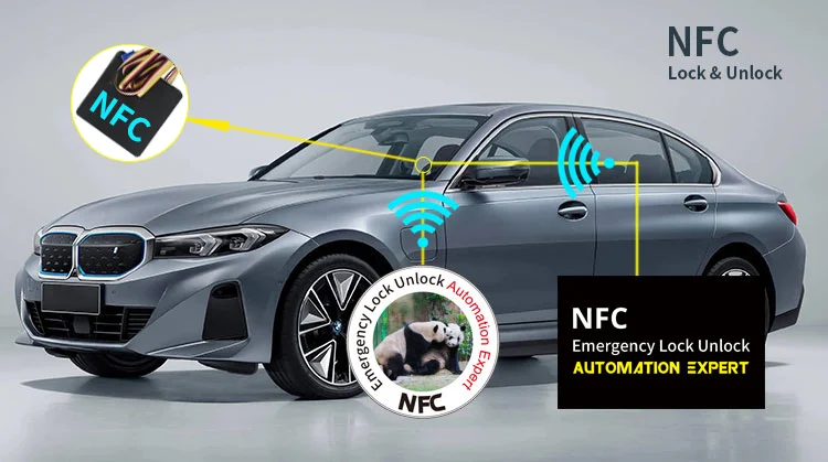 Cardot Lcd Key NFC Lock Unlock Smart Key Auto Start Stop Button Keyless Entry System Car Alarm