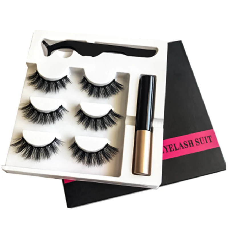 2020 Newest Styles Magnetic Eyeliner Lashes Lift Set Box 3d Wholesale Magnetic Eyelashes Kit