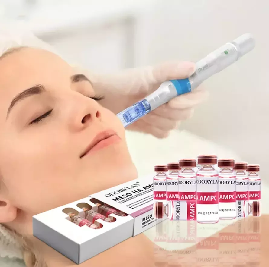 2023z Natural HA Hyaluronc Acid Ampoule Meso HA Serum Meso HA Ampoule for Dermapen Roller Skin Rejuvenation Whitening Essence