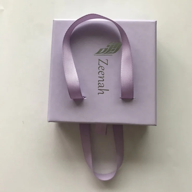 Trending new Purple Bow Ribbon Printed Paper Jewelry Packaging Boxes