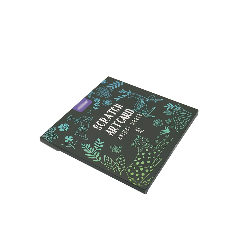 China supplier hot selling painting kids children color changing magic Scratch Postcards