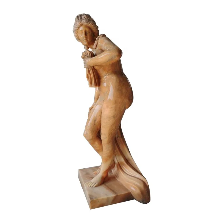 Nice Hand Carving Garden Decoration Bathing Woman Natural Stone Sculpture