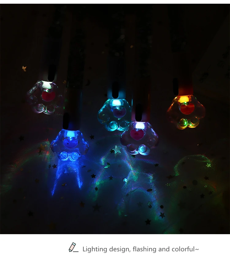 Lighting Cartoon oil quicksand 0.5mm gel pen for students