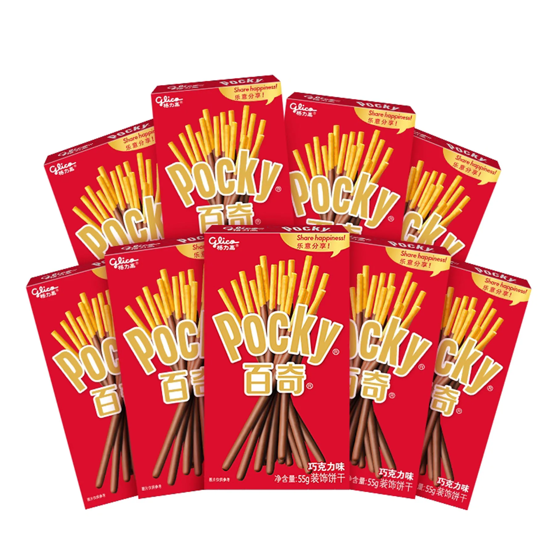 Promotional Various Good Quality Glico Pocky 50g/55g Sandwich Chocolate-Flavored Biscuits
