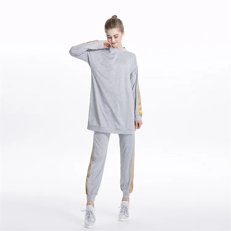 TSM-8E056 Middle East Arab Hui Muslim Women Sportswear Leisure Round Neck Sports Hoodies Set Autumn Winter