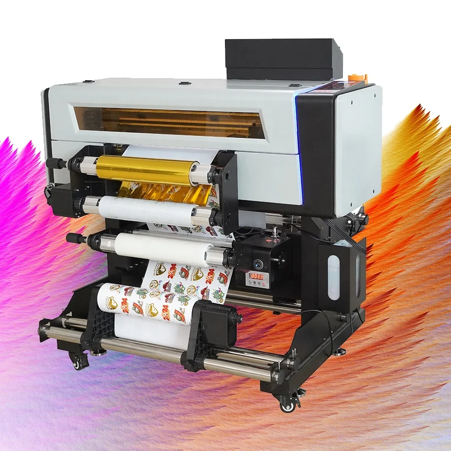 2024 New Hot Selling A2 UV DTF Printer Gold Foil Laminating Machine