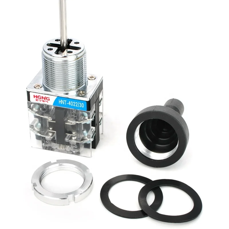 30mm Master Monolever Toggle Joystick Switches 2 Way Position Self Locking Latching Reset Momentary Cross Rocker Switches HNT201