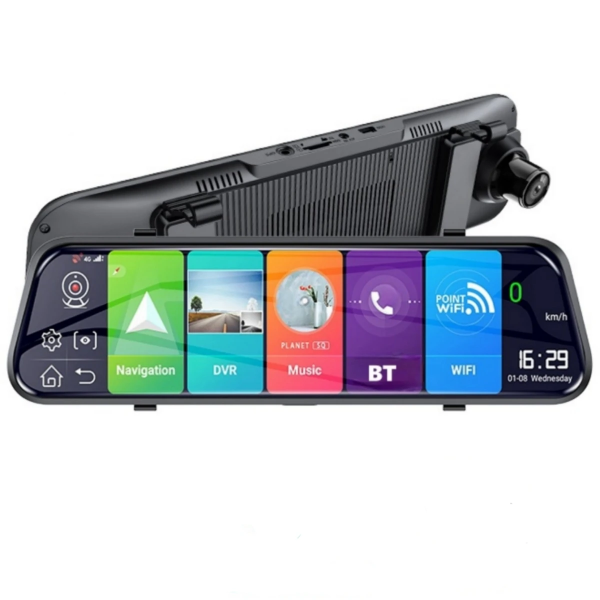 10-дюймовое 4-гговый Android 8 1 зеркало заднего вида переднее и заднее двойное объектив видеорегистратор с ADAS FHD WIFI GPS навигация обратная камера