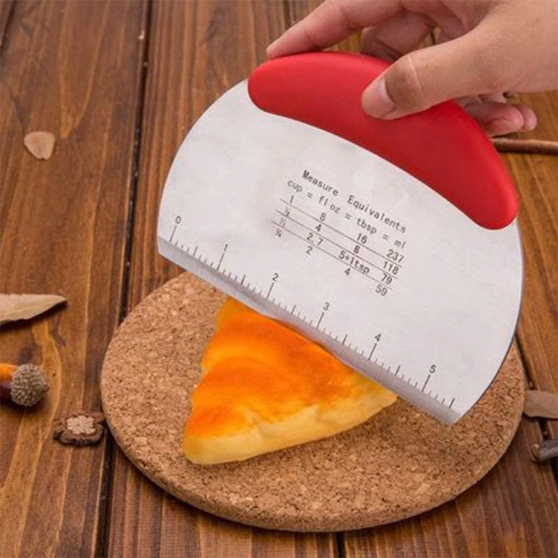 Stainless Steel Pastry Tools Dough Bench Cutter & Scrapper For Cake or Bread