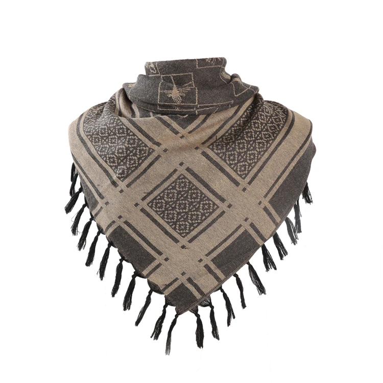 China factory sale custom logo cotton high quality men tactical Arab square scarves