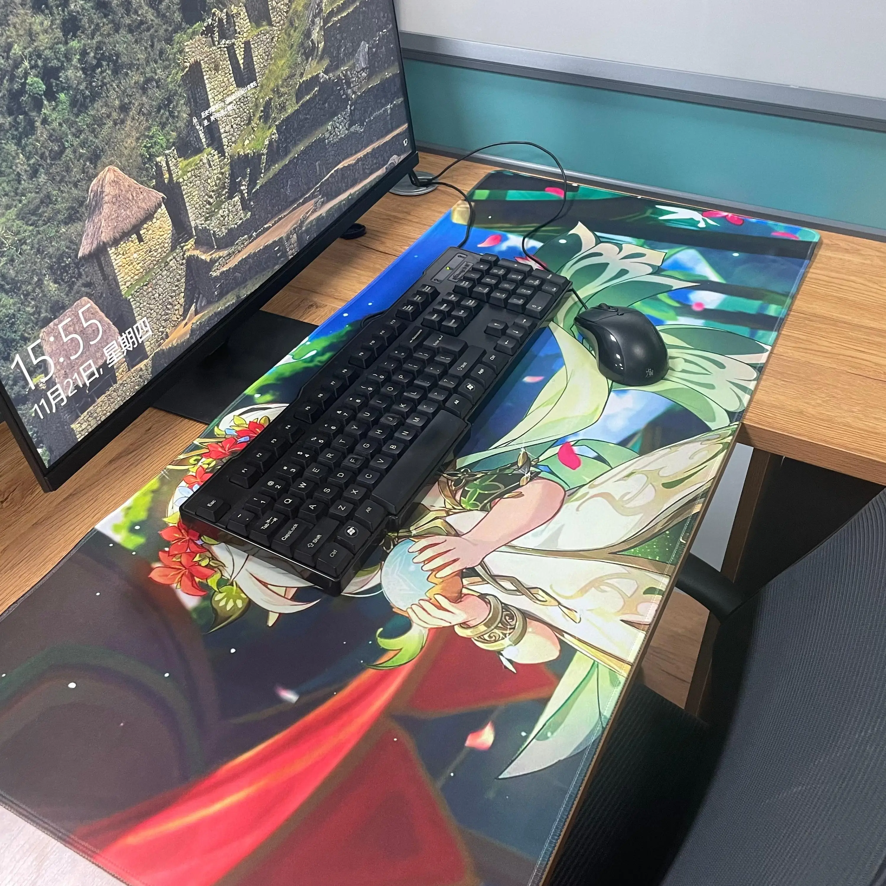 Custom Anti-Slip Waterproof Neoprene Keyboard Mouse Pad Big Desk Gaming Pad Blank Sublimation Print Keyboard Mouse Pad Game Mat